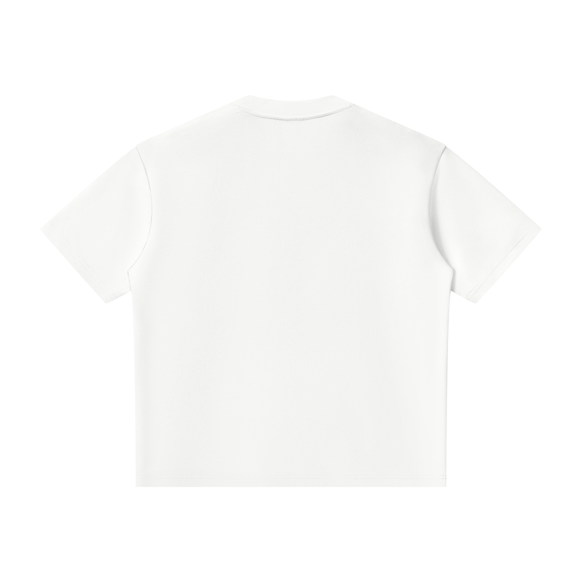 PLAIN Oversized Piping Henley T-Shirt WHITE