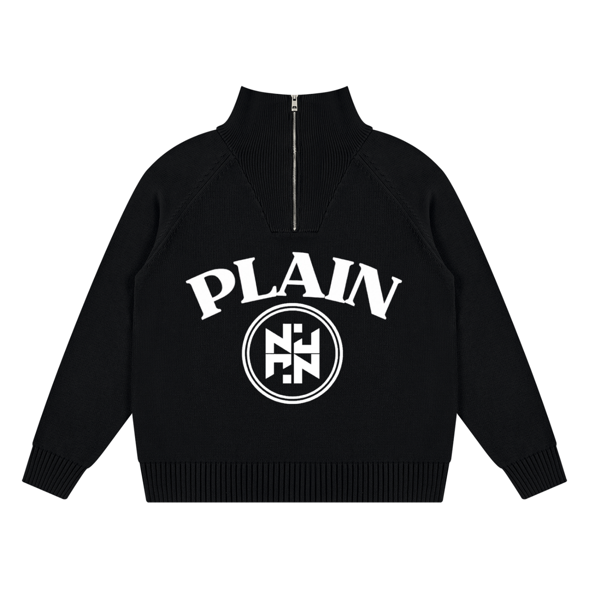 PLAIN Quarter-Zip Pullover Sweatshirt