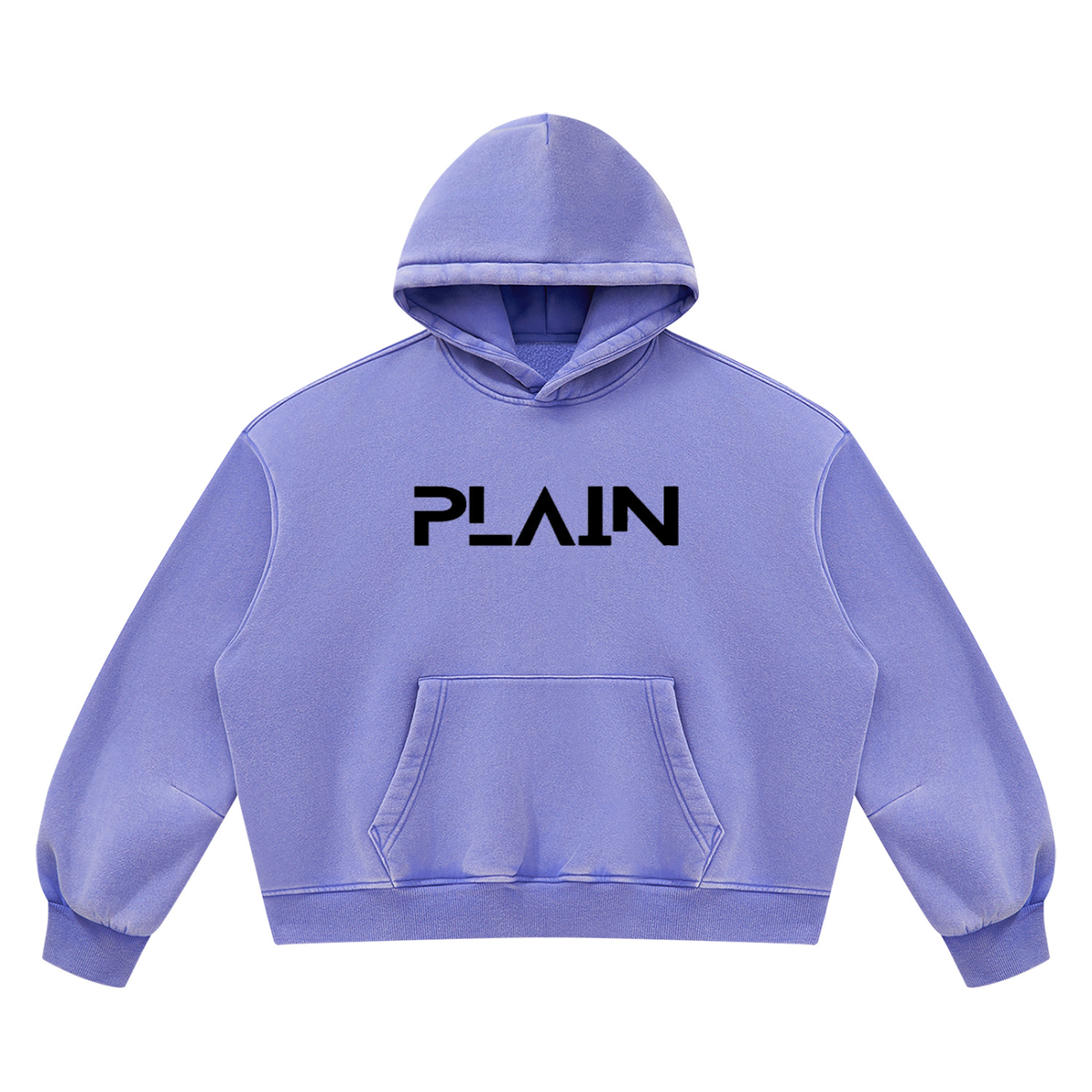 PLAIN Vintage Wash Boxy Fleece Hoodie