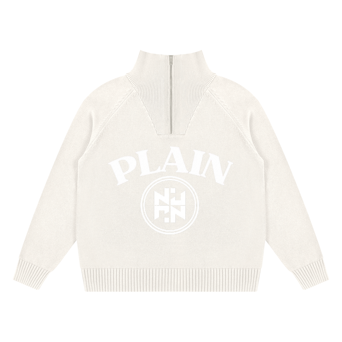 PLAIN Quarter-Zip Pullover Sweatshirt