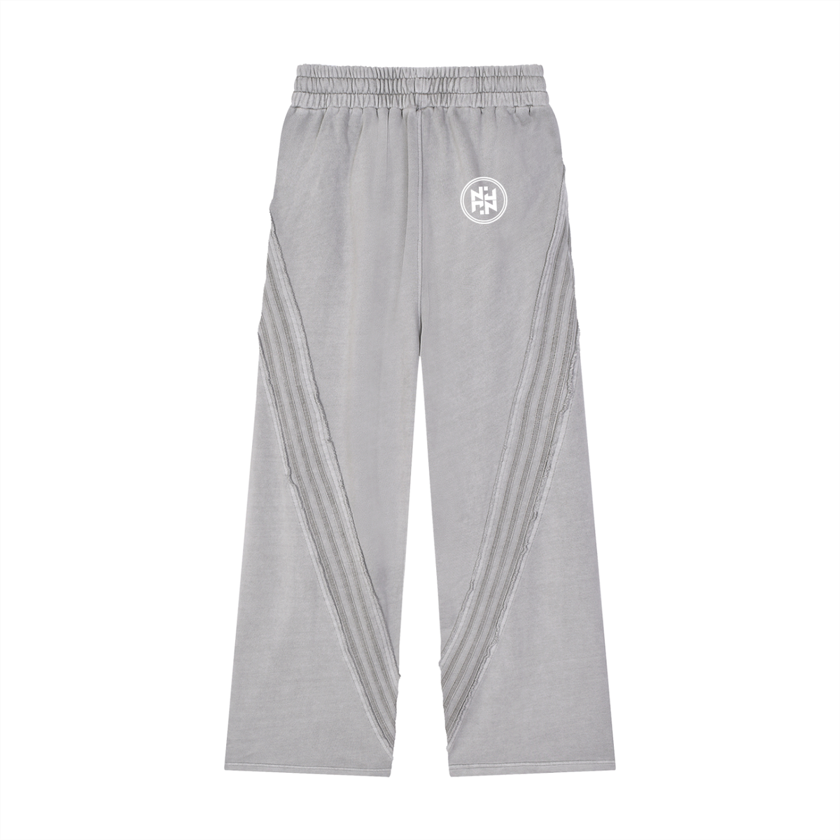 PLAIN Snow Washed Tape Raw Edge Sweatpants