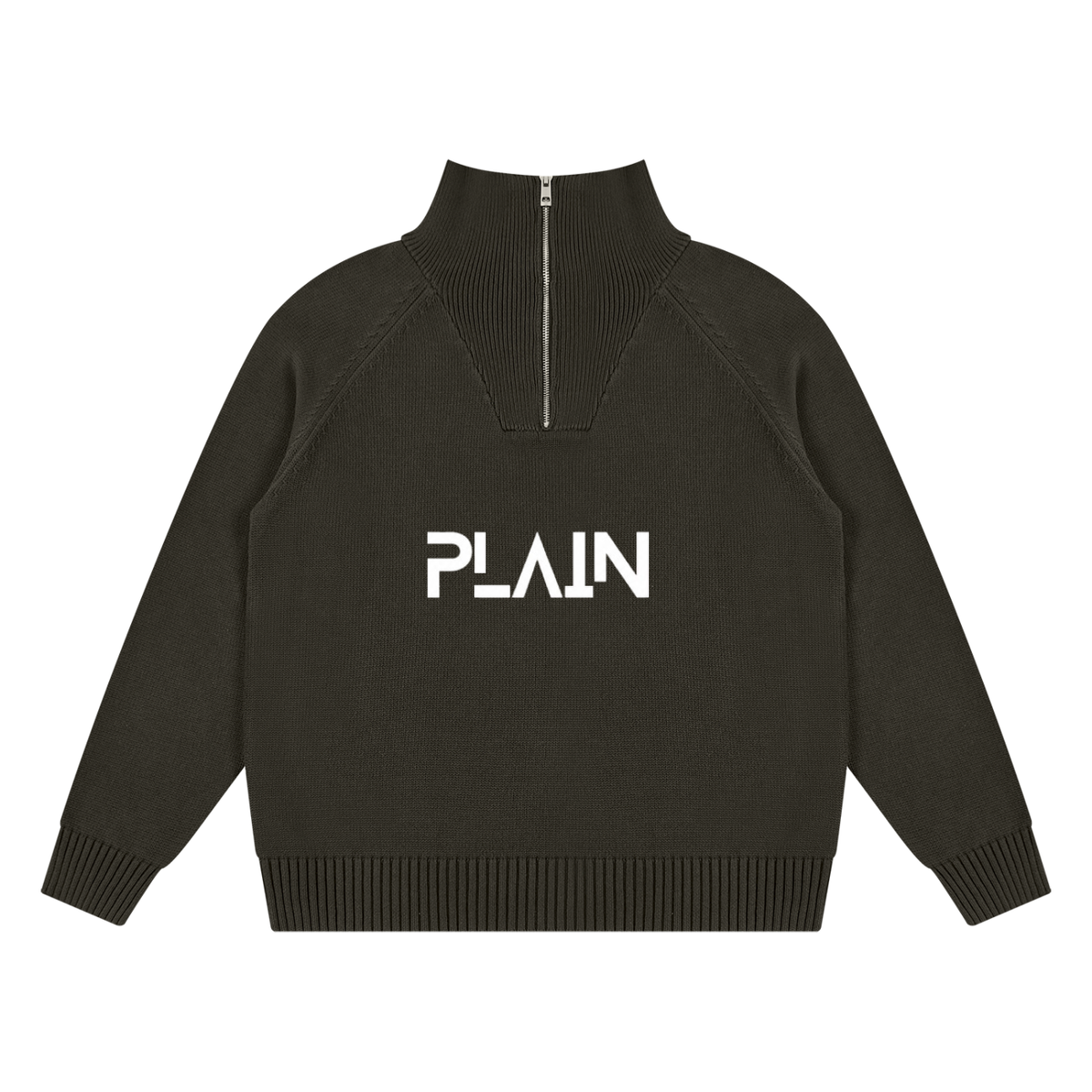 PLAIN Quarter-Zip Pullover Sweatshirt