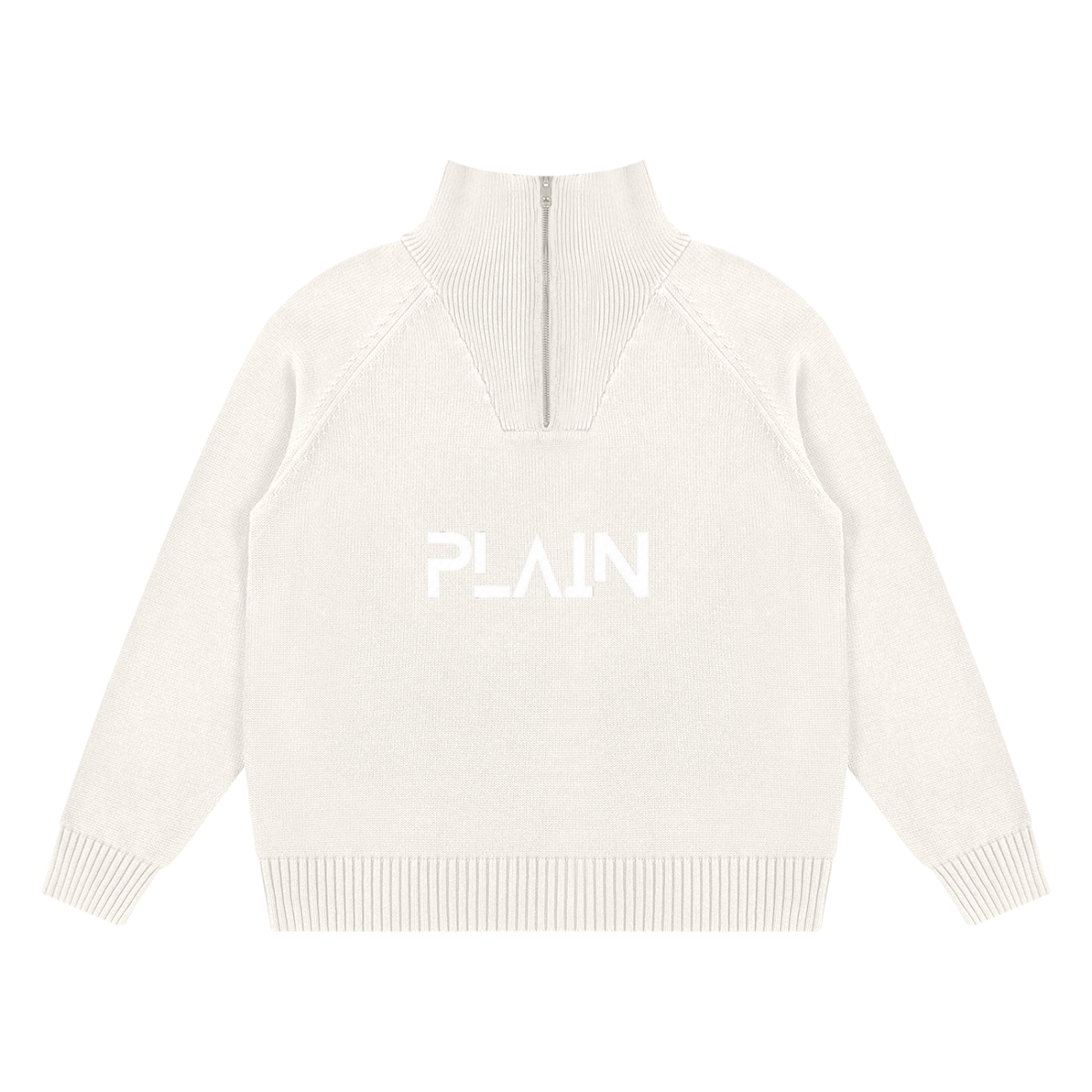 PLAIN Quarter-Zip Pullover Sweatshirt