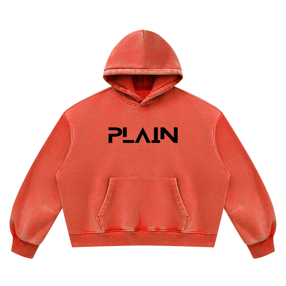 PLAIN Vintage Wash Boxy Fleece Hoodie