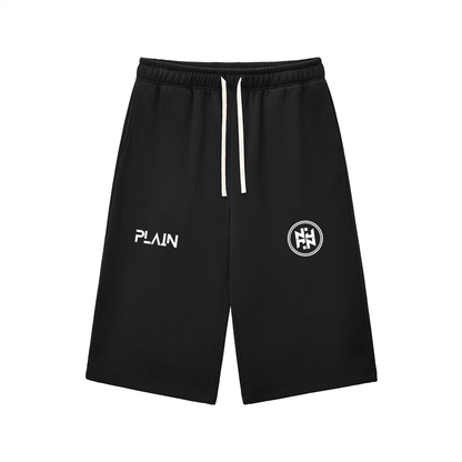 PLAIN Relaxed Drawstring Three-quarter Sweatpants