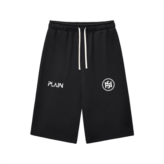 PLAIN Relaxed Drawstring Three-quarter Sweatpants