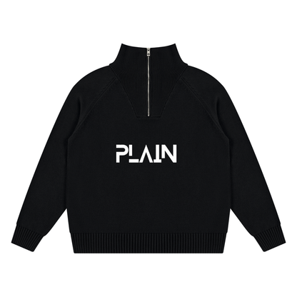 PLAIN Quarter-Zip Pullover Sweatshirt