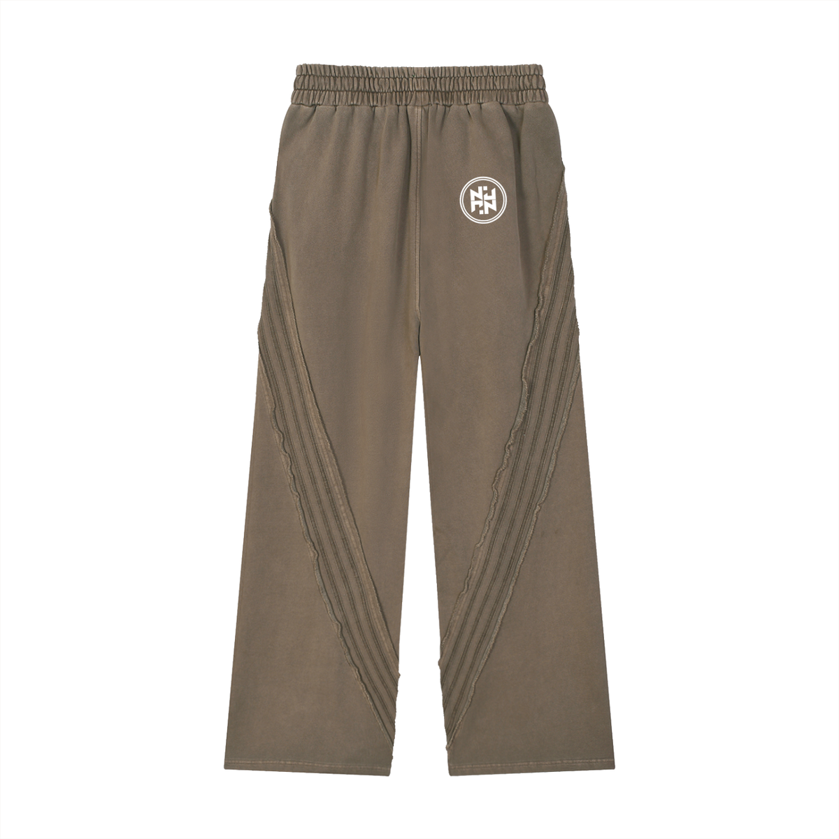 PLAIN Snow Washed Tape Raw Edge Sweatpants