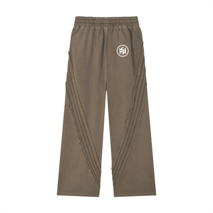 PLAIN Snow Washed Tape Raw Edge Sweatpants