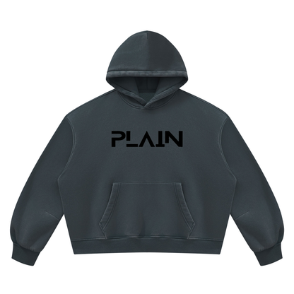 PLAIN Vintage Wash Boxy Fleece Hoodie
