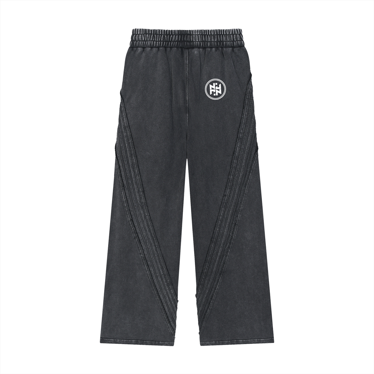 PLAIN Snow Washed Tape Raw Edge Sweatpants