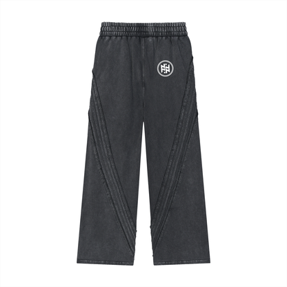 PLAIN Snow Washed Tape Raw Edge Sweatpants