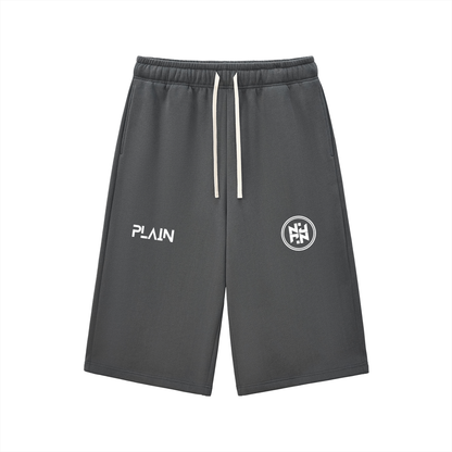 PLAIN Relaxed Drawstring Three-quarter Sweatpants