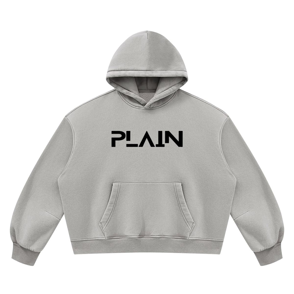 PLAIN Vintage Wash Boxy Fleece Hoodie