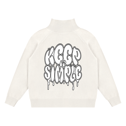 PLAIN Quarter-Zip Pullover Sweatshirt