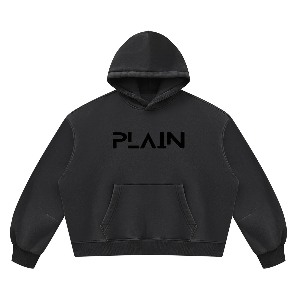 PLAIN Vintage Wash Boxy Fleece Hoodie