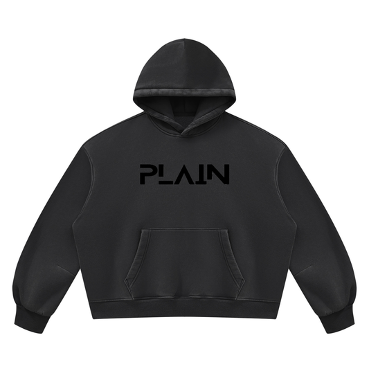 PLAIN Vintage Wash Boxy Fleece Hoodie