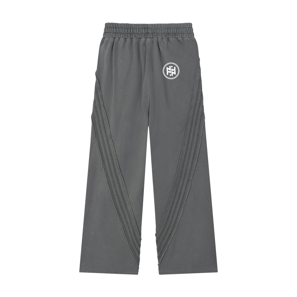 PLAIN Snow Washed Tape Raw Edge Sweatpants