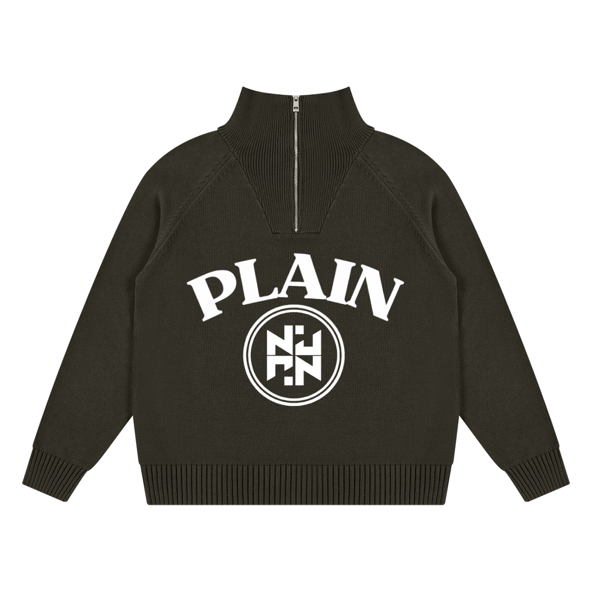 PLAIN Quarter-Zip Pullover Sweatshirt