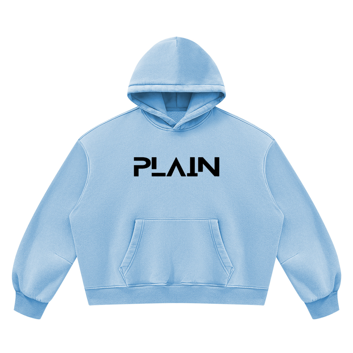 PLAIN Vintage Wash Boxy Fleece Hoodie