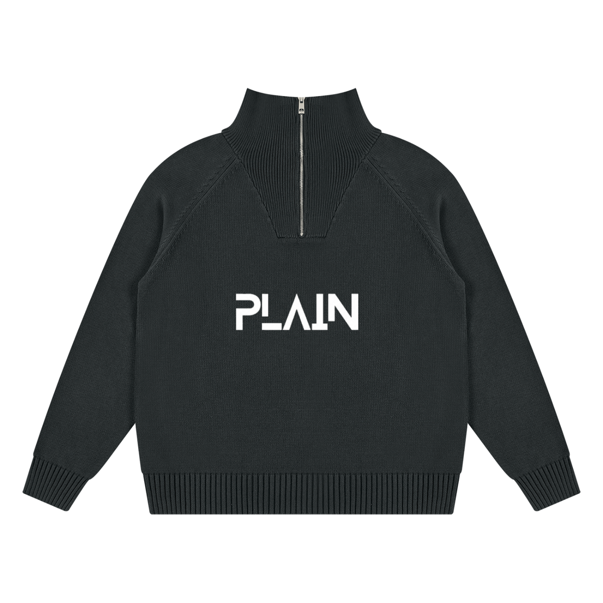 PLAIN Quarter-Zip Pullover Sweatshirt